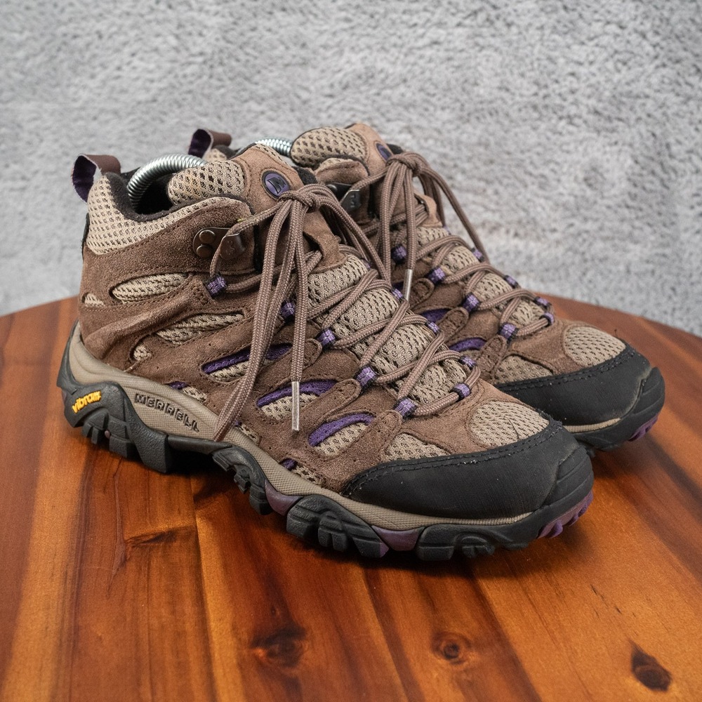 Merrell Women's Moab 2 Mid Vent Mid Hiking Boots Bracken/Purple Size 8